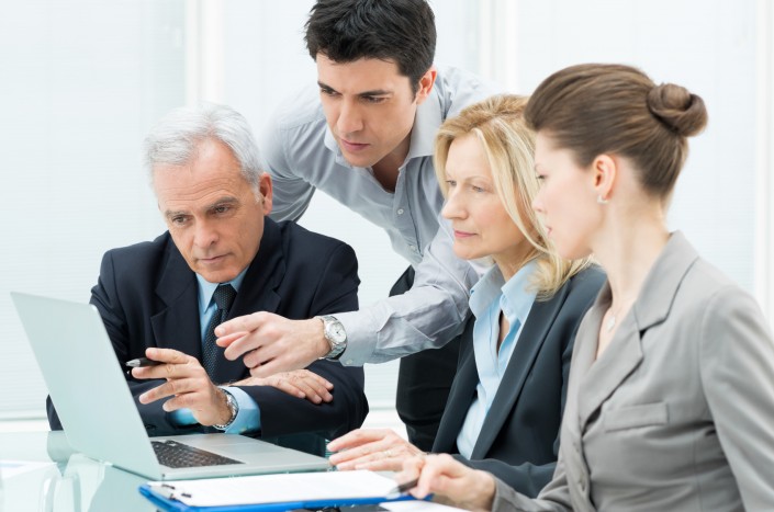 Business People Working On Laptop