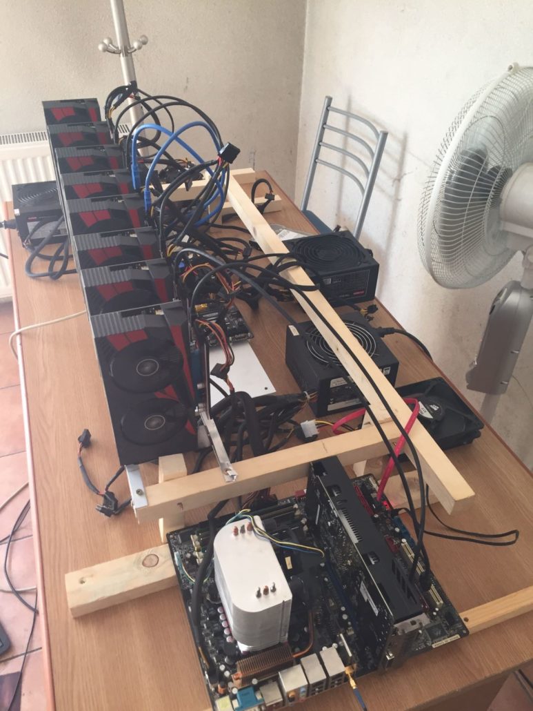 Custom-made mining rig