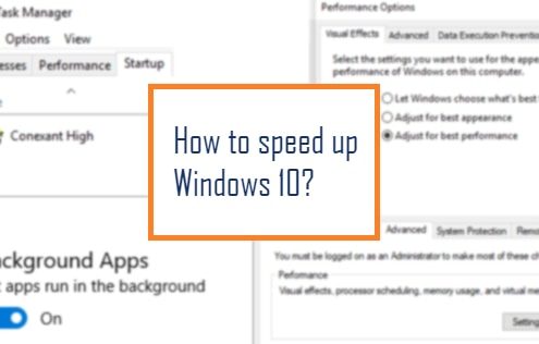 Speed up Windows10