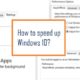 Speed up Windows10