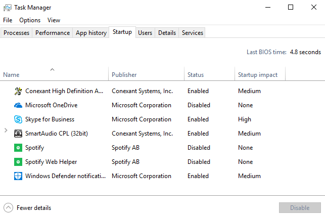 Several tips to speed up Windows 10