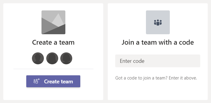 Create Join Team